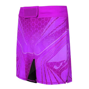 Shorts MMA personnalisés tendance rose à sublimation pour hommes, avec fermeture Velcro à la taille, anti-humidité, en promotion - Product Image 2