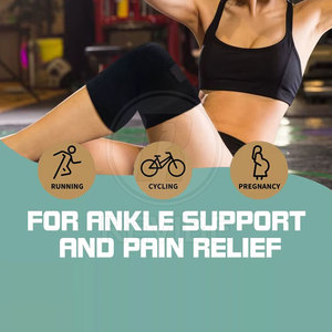 Quality Made Breathable Nylon/Polyester <b>Knee</b> Sleeves with Flexible Fit and Compression for Sports Training and Daily Activities - Product Image 2