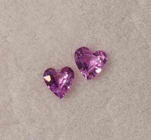 Par de zafiros rosas naturales en forma de corazón, zafiros de Ceilán sin calentar ni tratar, piedras preciosas sueltas para la elaboración de joyas. - Product Image 2