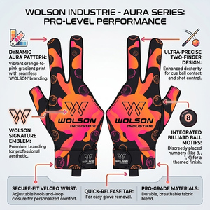 Guantes de Snooker Deportivos de Alta Calidad, Cómodos, Elásticos, Ligeros, Ajustables, de Tres Dedos, de Poliéster/Lycra para Uso Diario, para Hombre - Product Image 6