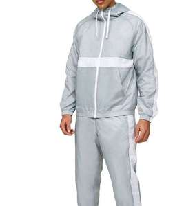 Conjunto Deportivo Cortavientos para Hombre, Chaqueta Ligera con Capucha y Cierre, con Pantalones Deportivos a Juego, Ropa Deportiva Transpirable para Deportes al Aire Libre - Product Image 5