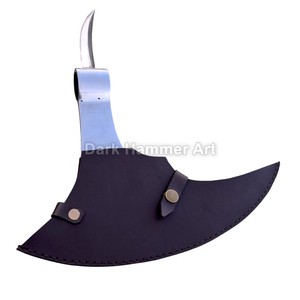 Cabeza de hacha vikinga con barba, tallada a mano, estilo martillo oscuro |   Cabeza de Hacha Medieval de Acero con Alto Contenido de Carbono |   Hacha de Repuesto para Manualidades y Coleccionismo DIY - Product Image 5