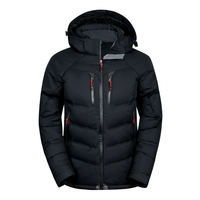 Veste d'hiver décontractée pour homme, en duvet, à capuche, couleur olive, coupe-vent, fermeture éclair, 100% polyester, épaisse, coupe régulière, vente en gros