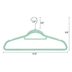 Cintre en velours personnalisé 42 cm, antidérapant, coupe-vent, écologique, de luxe, pour armoire, disponible chez Pavico VN - Product Image 5