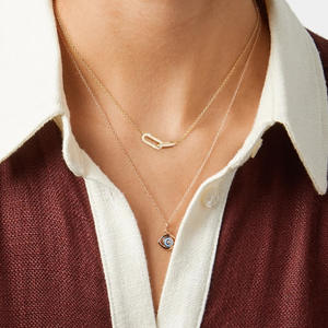 <b>Cubic</b> <b>Zirconia</b> Oval Link Necklace <b>Bracelet</b> Set 925 Sterling Silver - Product Image 2