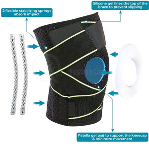 La manchette élastique pour le genou offre un ajustement durable et une compression fiable pour une stabilité accrue et une réduction du stress musculaire. - Product Image 5