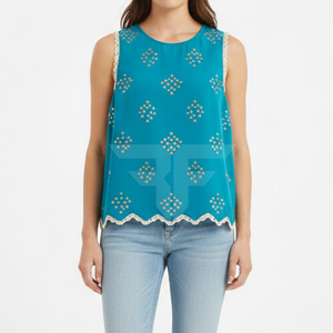 Premium Quality Tank <b>Top</b> Lightweight Durable Fabric Gym, Yoga, and Lifestyle Sleeveless Women Blouse - Product Image 4
