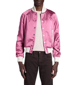 Veste bomber en satin pour homme, grande taille, hiver, broderie personnalisée OEM, vente en gros - Product Image 3