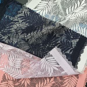 Bande de dentelle extensible botanique 23 cm en Spandex et Nylon, tissu de soutien en maille warp pour bande de soutien-gorge, lingerie, robes et vêtements de mariée - Product Image 4