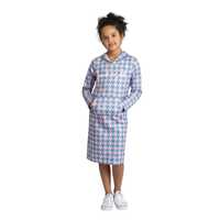 Jugendliches Einfarbiges JJ-Kleid Rosa Blau Formelles Kinder-Langarmkleid Schlanke Passform Atmungsaktiv Umweltfreundlich A-Linie Kleid Komfortabler Weicher Stoff