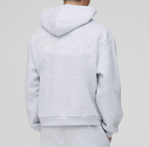 Sweat-shirt à capuche zippé surdimensionné en molleton 100% coton, personnalisable avec logo imprimé, couleur unie, respirant, pour homme - Vente flash - Product Image 2
