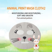 Mascarilla Facial de Tela No Tejida con Estampado de Conejo Y154-13, Modelo 03221, Origen Guangzhou, 8 Unidades, OEM/ODM, Diseño de Dibujos Animados