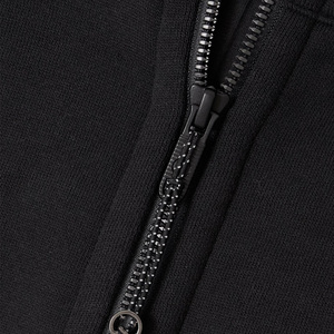 Sweat-shirt à capuche noir pour femme, manches longues, couleur unie, polaire, demi-fermeture éclair sur le devant, respirant, vêtements décontractés d'automne - Product Image 4