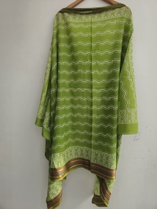 Handcrafted Block Print Cotton Sarong Pareo Scarf Floral Design Soft Lightweight Eco-Friendly Stoles for Women's - Product Image 4