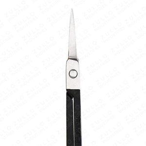 Ciseaux à cuticules professionnels de qualité supérieure, lame argentée, manche noir, outil de manucure, vente en gros OEM, marque privée - Product Image 2