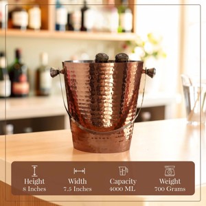Decorative Metal Ice Bucket Luxury Tabletop Beverage Cooler - Product Image 5