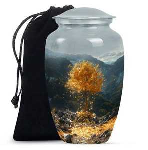 Urne funéraire puissante Tiger avec motif Wilderness sombre pour l'honneur de la bravoure et la mémoire éternelle - Product Image 3