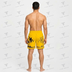 Shorts de Playa para Hombre de Alta Calidad, Secado Rápido, Poliéster Ligero, Traje de Baño de Verano, Shorts de Surf, Proveedor de Fábrica con Etiqueta Privada OEM - Product Image 4