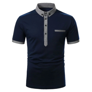 Polo de Manga Corta de Alta Calidad para Verano, Tejido Sólido de Secado Rápido, Personalizado con Estampado, Poliéster y Spandex, para Cuello, Informal de Negocios - Product Image 3