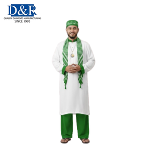 Meilleures ventes : Abaya homme modeste en polyester, OEM malaisien, Thobe, Vêtement musulman traditionnel, Robe islamique, Robe arabe à manches longues - Product Image 3