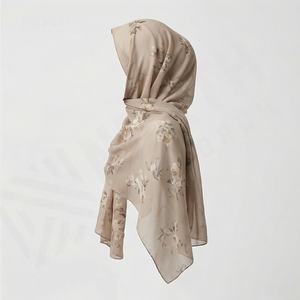 Nuevo Hiyab de Chifón de Alta Calidad, Pañuelo para la Cabeza Estampado Premium, Cómodo, Suave, Transpirable, con Diseño Floral, Color Personalizable - Product Image 3