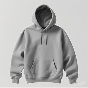 เสื้อฮู้ดผู้ชายแบบสวมหัวทรงโอเวอร์ไซส์ ผ้าฟลีซหนานุ่ม ผ้าฝ้ายพรีเมียม สไตล์ลำลองแนวสตรีทแวร์ คลาสสิค - Product Image 2