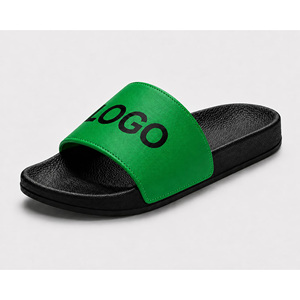 Sandales à bout ouvert en EVA respirantes avec logo personnalisé vert pour hommes et femmes |   Claquettes d'été antidérapantes |   Usine OEM ODM - Product Image 2