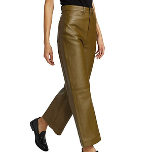 Pantalon en cuir pour femme, coupe ajustée, hiver, haute qualité OEM, respirant, imperméable, séchage rapide, pour la gym, les entraînements, usage quotidien, vente en gros - Product Image 3