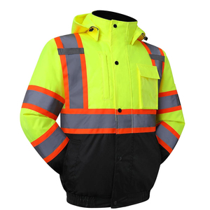 Veste de sécurité imperméable à logo personnalisé, haute visibilité, antibactérienne, pour hommes, veste softshell coupe-vent en microfibre pour l'extérieur - Product Image 1