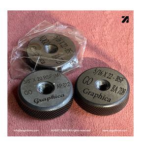 Jauges annulaires de filetage BSF GO/NOGO à pas fin, jauges annulaires de filetage Whitworth BSF, jauges de filetage externe pour vis, outils de mesure et de calibrage BSF - Product Image 2
