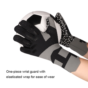Football Goalkeeper Gloves Full Finger Non Slip Breathable Adjustable Wrist Strap Unisex Sports PU Material Silicone Printing - Product Image 1