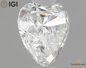 Diamante Cultivado en Laboratorio CVD de 1.00 Quilates, Color E, Claridad VVS1, Corte Corazón, con Certificado IGI, para Anillo de Promesa de Alma Gemela - Product Image 3