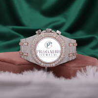 Fournisseur en gros de montres de luxe pour hommes entièrement serties de moissanite, pouvant passer le test de pureté, montres haut de gamme