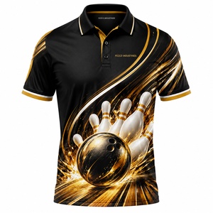 เสื้อโปโลโบว์ลิ่งทันสมัยสำหรับผู้เล่น เสื้อโปโลทีม เสื้อโปโลโบว์ลิ่งคลาสสิก สวมใส่สบายและมีสไตล์สำหรับผู้ชาย - Product Image 5