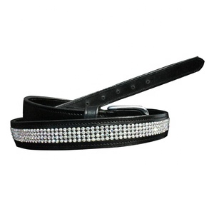 Genuine Leather Horse Rider Belt with Bling <b>Crystal</b> Elegant <b>Crystal</b> Belt for Horseback Riding Belt. - Product Image 6