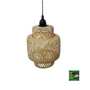 Pantalla de lámpara de bambú sostenible, natural, tejida, estilo boho, para colgar, ideal para decoración de hoteles y cafeterías en Vietnam. - Product Image 2