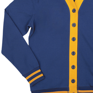 GSSH Cardigan en tricot surdimensionné unisexe bleu marine personnalisé pour homme, boutonné, en molleton brossé, idéal pour l'hiver, faible MOQ, vente directe usine - Product Image 2