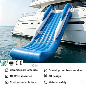 Tobogán Acuático Inflable para <span class=keywords><strong>Playa</strong></span>, Tobogán Doble para Barco, PVC Resistente, Diversión Acuática para Niños y Adultos - Product Image 5