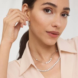 Collier élégant en argent sterling 925 avec chaîne en moissanite pour femme, bijoux de mode étincelants, accessoire cadeau TIARAS JEWELS - Product Image 4