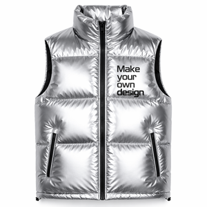 Blouson matelassé sans manches isolé de qualité supérieure, design personnalisé, logo sur mesure, vente en gros, marque privée, fournisseur de vêtements OEM ODM - Product Image 3