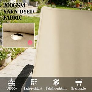 Set di 2 Cuscini Beige per Sdraio da Esterno, Facilmente Pieghevoli, Solo Cuscini per Sedie da Giardino - Product Image 2