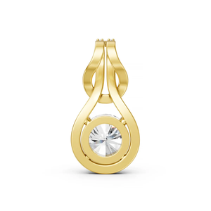 Colgante de Oro Blanco de 14K con Rodio y Diamante Redondo Cultivado en Laboratorio, Joyería Fina de Lujo para Unisex - Product Image 6