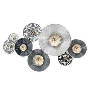 Modern Metal Wall Sculpture <b>Circular</b> Abstract Geometric Art Home Decor Living Room Multi Piece Set - Product Image 3