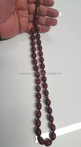 Resina de ámbar ovalada marrón Tasbih Misbah Sibha Tespih islámico 33 cuentas de oración Tasbeeh para Zikr Dhikr Namaz Rosario musulmán - Product Image 6