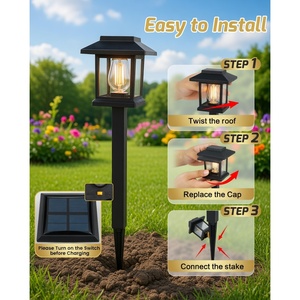 Wholesale 16 Pack Solar LED Spike <b>Lights</b> Waterproof Auto On/Off Garden <b>Pathway</b> Landscape Lamps <b>for</b> Yard Patio Driveway - Product Image 4