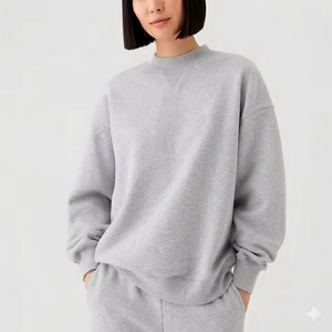 Sudadera Oversize de Cuello Alto para Mujer, Estilo Urbano, Corte Holgado, Manga Larga, Tendencia Actual - Product Image 2