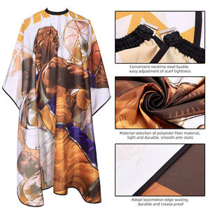 Cape de coiffure imprimée LeBron James Lakers, polyester antistatique, pour salon de coiffure, fermeture réglable au cou - Product Image 4