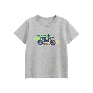 T-shirt pour homme à manches courtes en coton 100% tricoté respirant et écologique, imprimé VTT, coupe classique, col rond, décontracté - Product Image 1