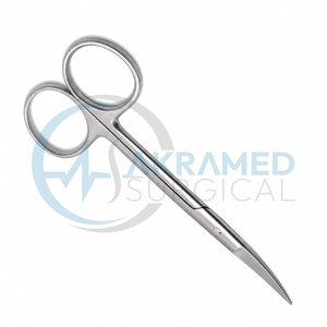 Tijeras Curvas Iris de Acero Inoxidable, Tijeras Quirúrgicas de Disección Superafiladas, Certificación CE, Instrumentos Oftálmicos y ORL - Product Image 3
