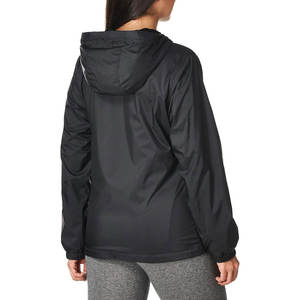 Factory Wholesale Women's Hooded Windbreaker <b>Jacket</b> Custom Women's Solid Black Color Breathable Outdoor Windbreaker <b>Jacket</b> - Product Image 2